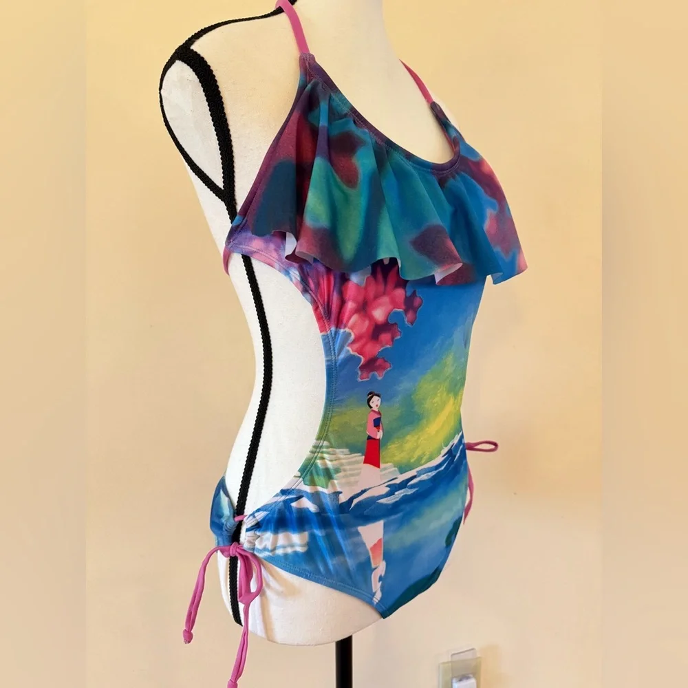 Disney Mulan Size Large Bathing Suit - Picture 2 of 5
